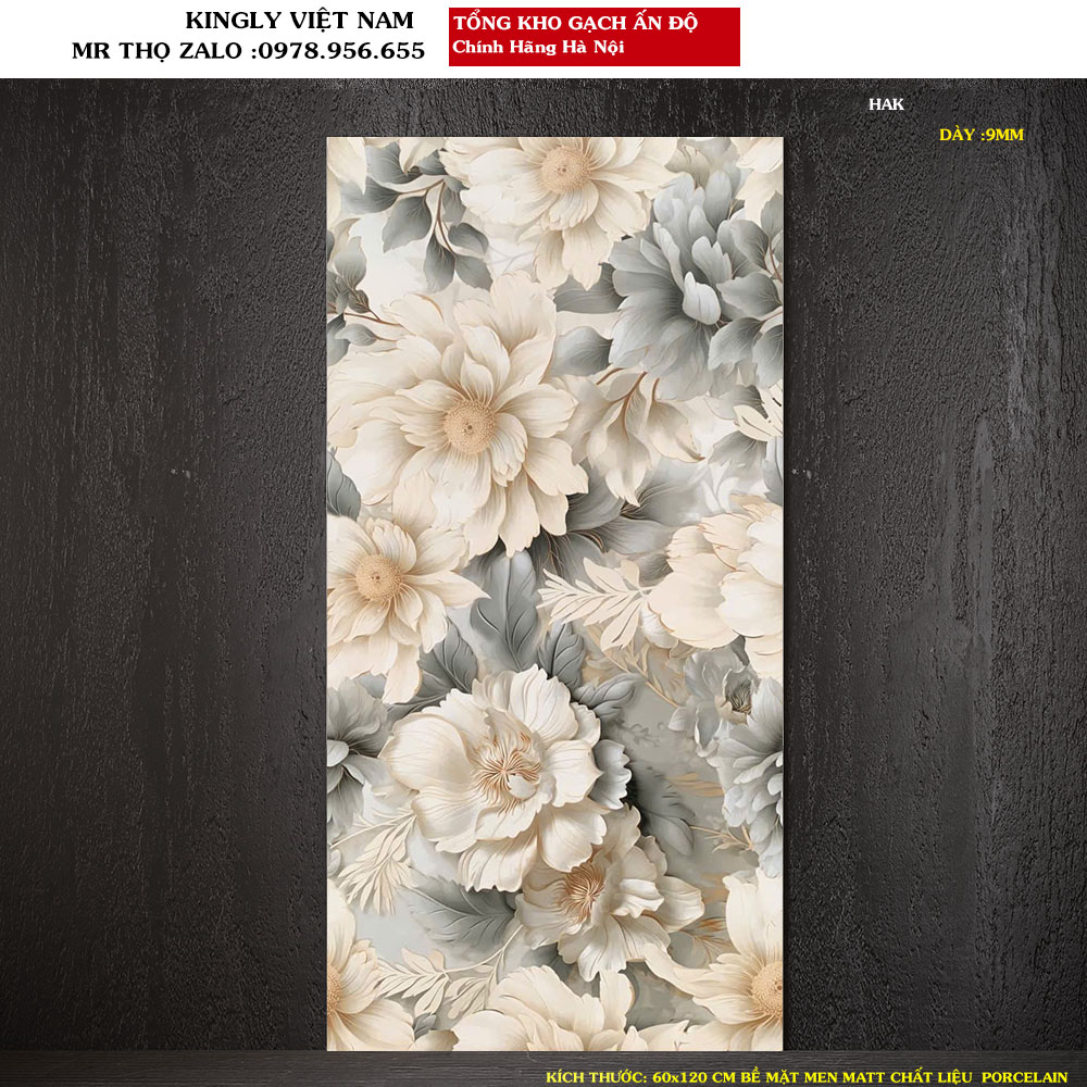 Gạch hoa văn ấn độ 60x120 cm 